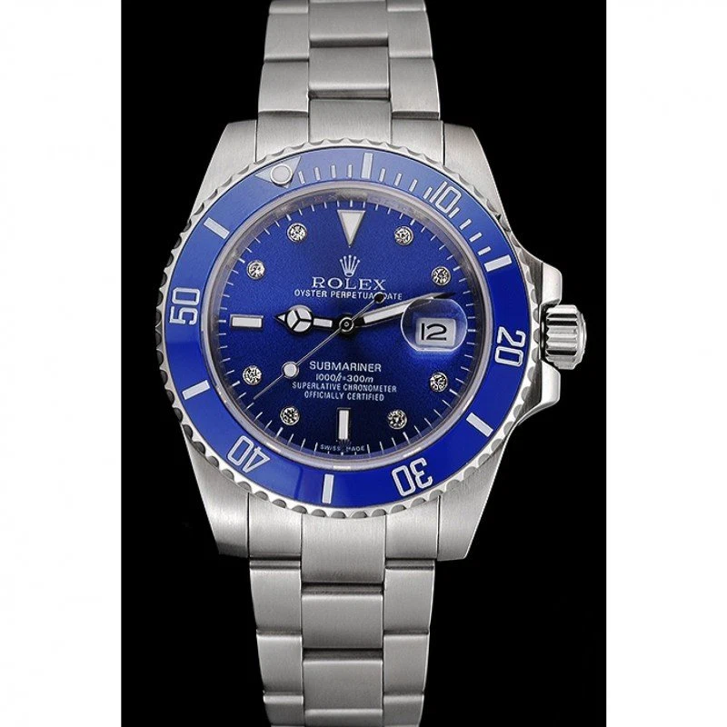 Submariner blaues Zifferblatt 622638 Perspektivansicht