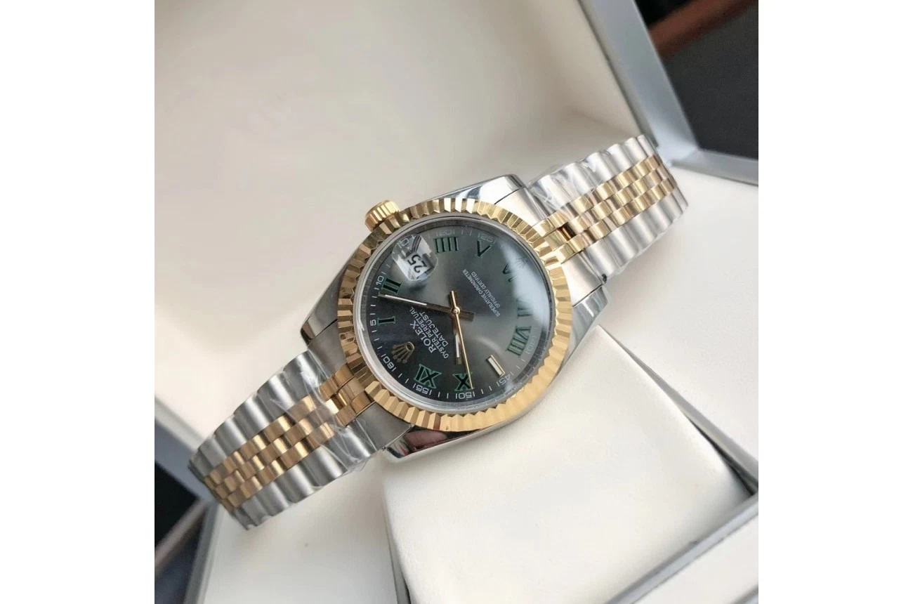Datejust Roségold/Edelstahl Jubilee Grau/Römische Indizes Profilansicht