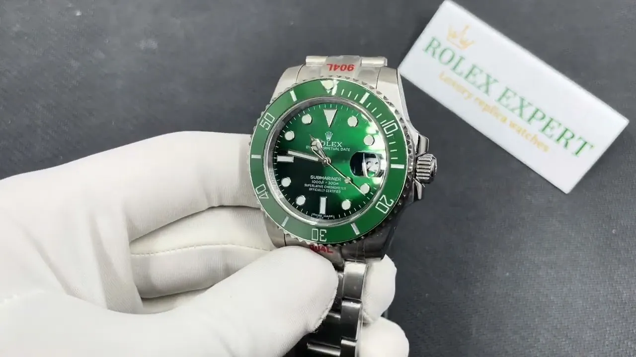 Super clone Submariner grünes Zifferblatt 116610LV Hulk video showcase