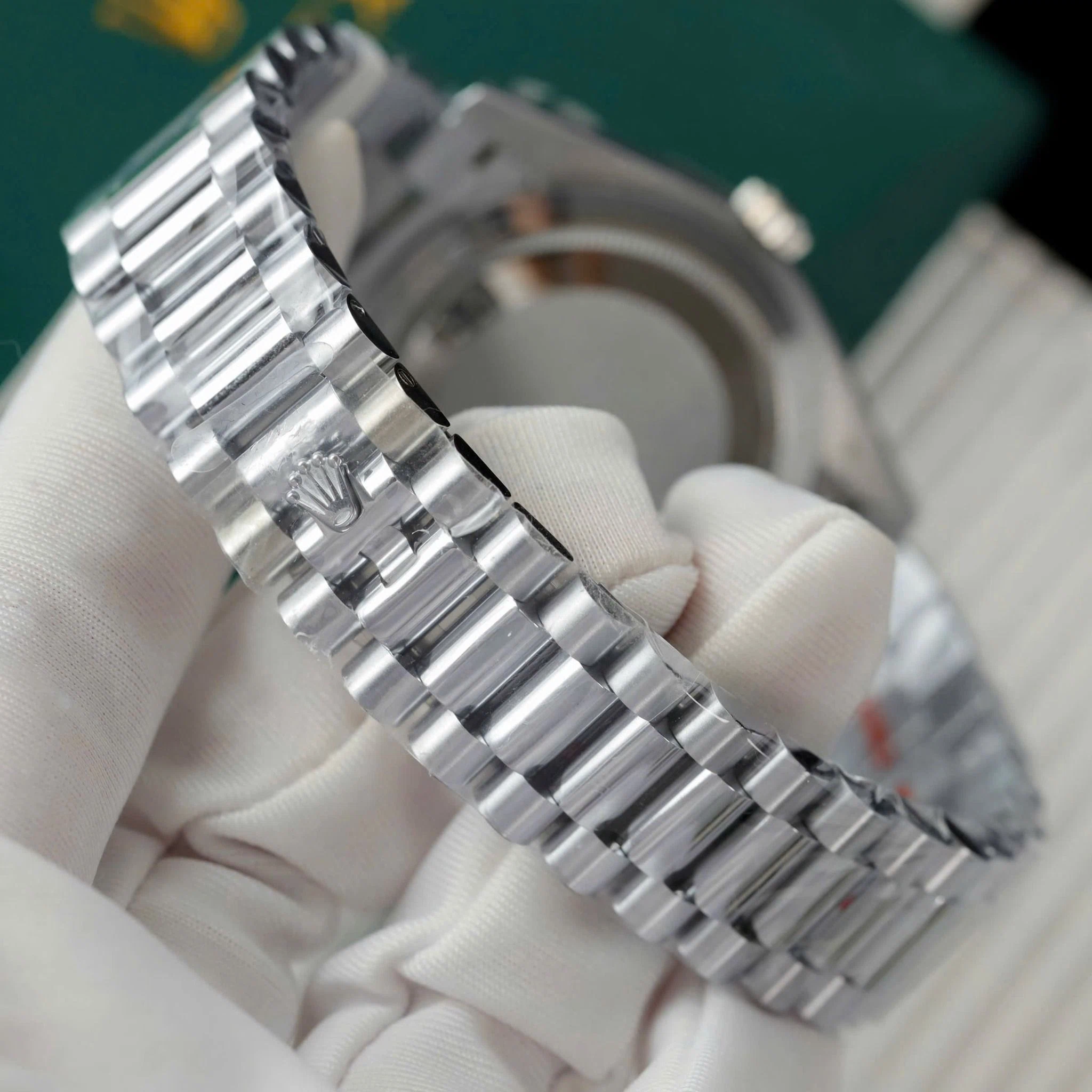 Day Date Zifferblatt mit Diamantbesatz mit Diamantbesatz Lünette Presidential Armband