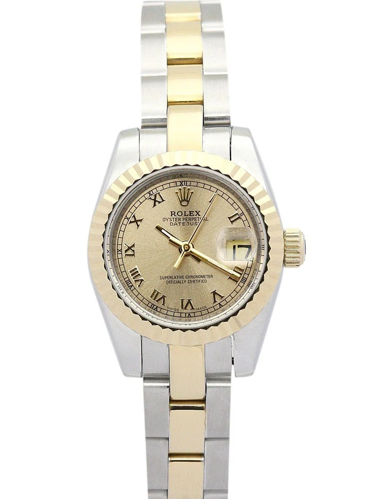 Lady-Datejust gelbgoldfarbenes Zifferblatt 179163
