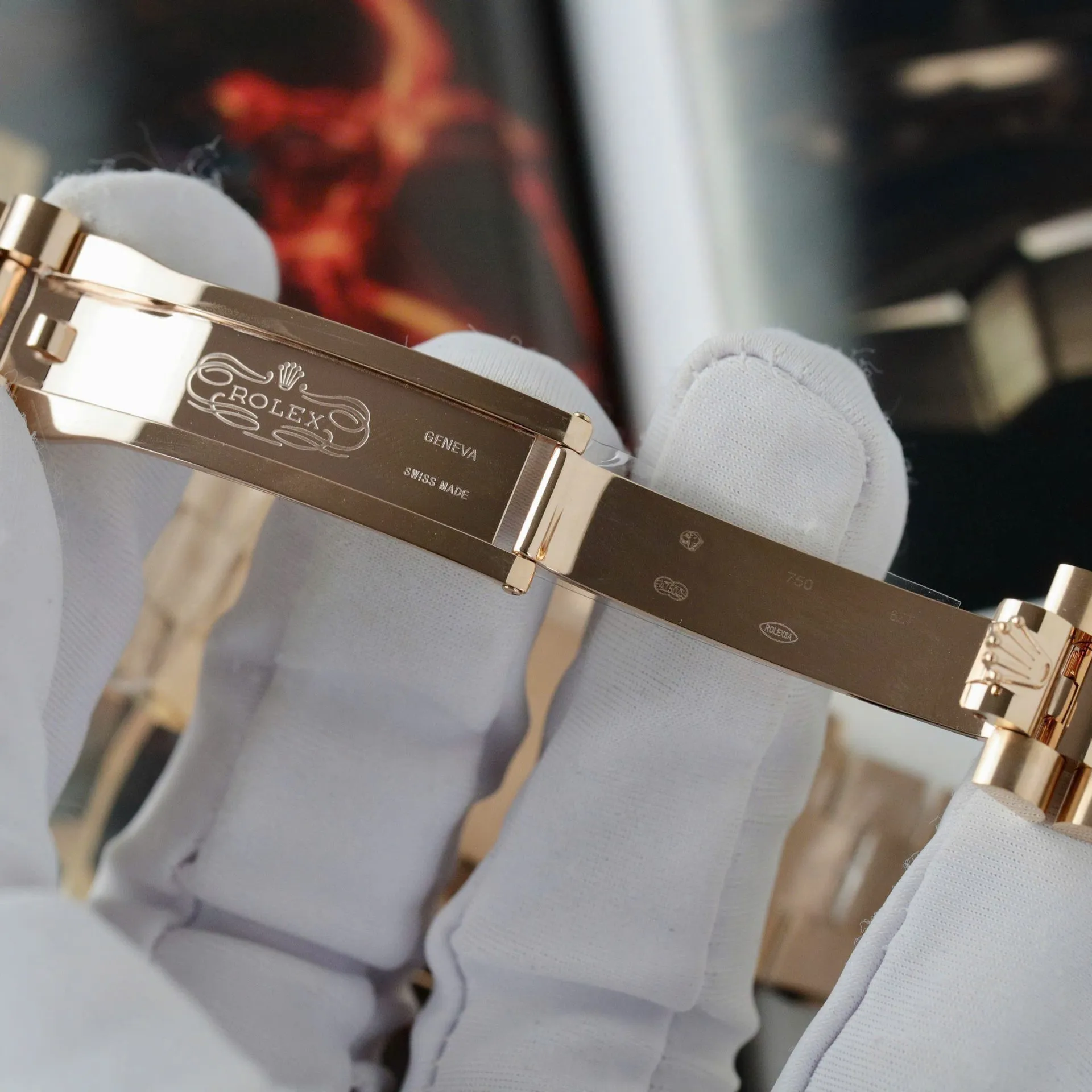 Day-Date Türkis Zifferblatt mit Diamantbesatz Geriffelt Rosé Presidential Armband