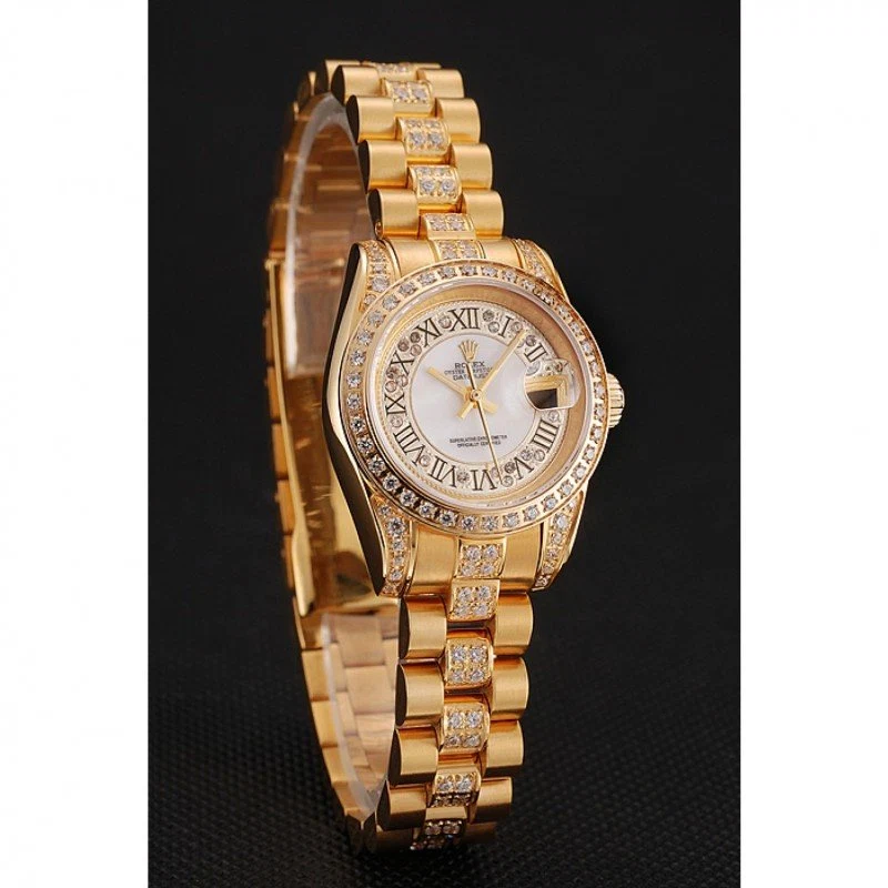 Superclone Datejust weißes Zifferblatt 1453957 Perspektivansicht