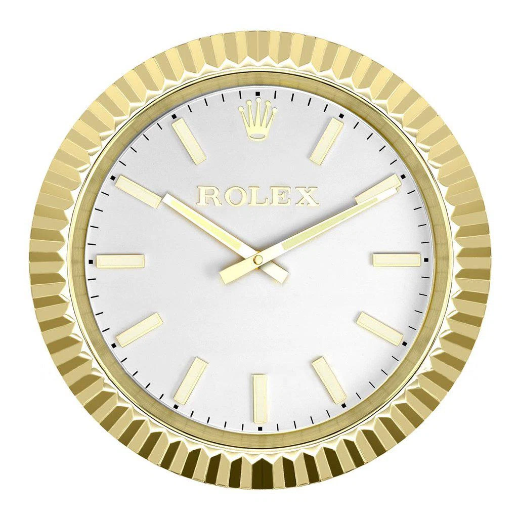 Wanduhr – WIMBLEDON OYSTER DATEJUST Gold Perspektivansicht
