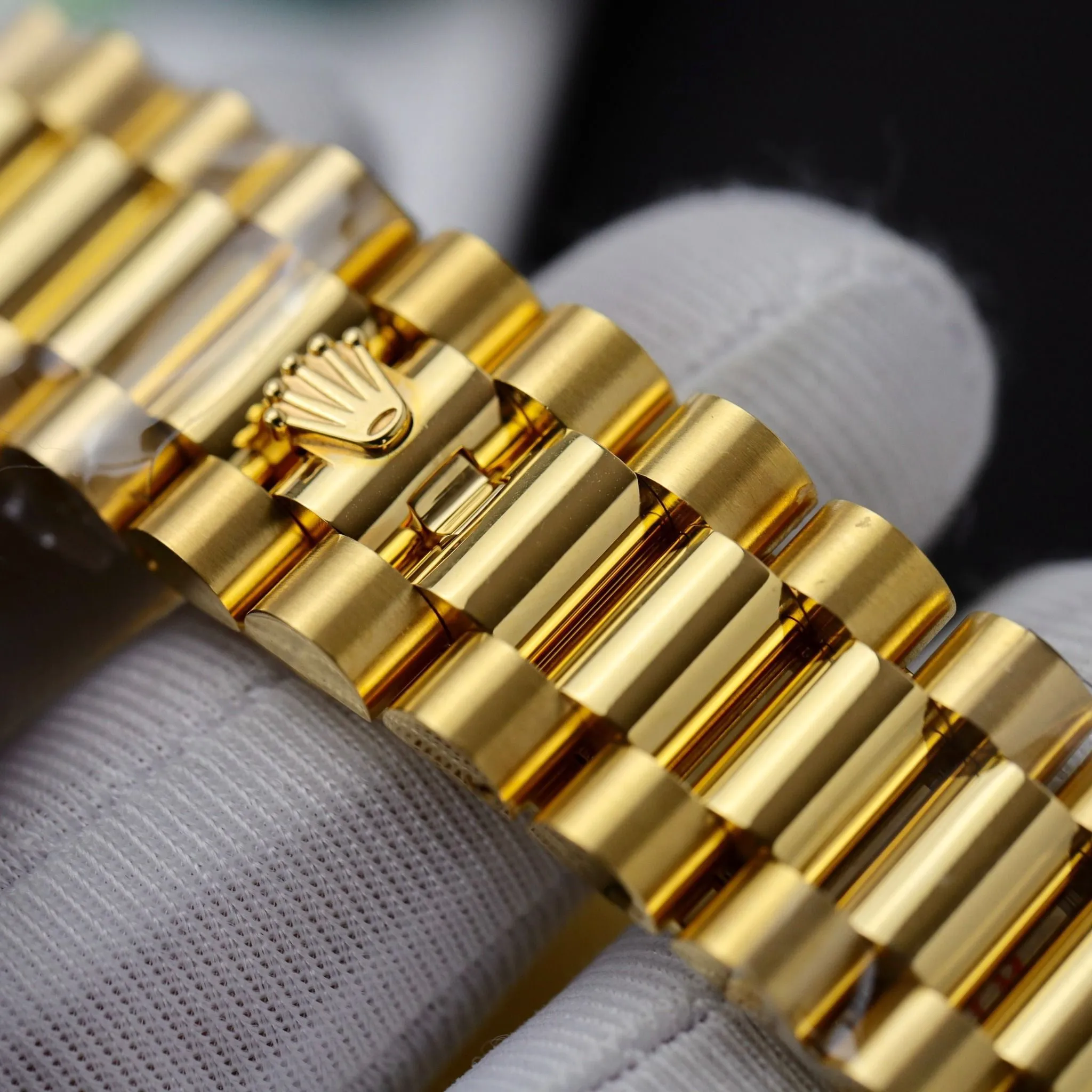 Day Date Pearl Zifferblatt mit Diamantbesatz Lünette Presidential Armband