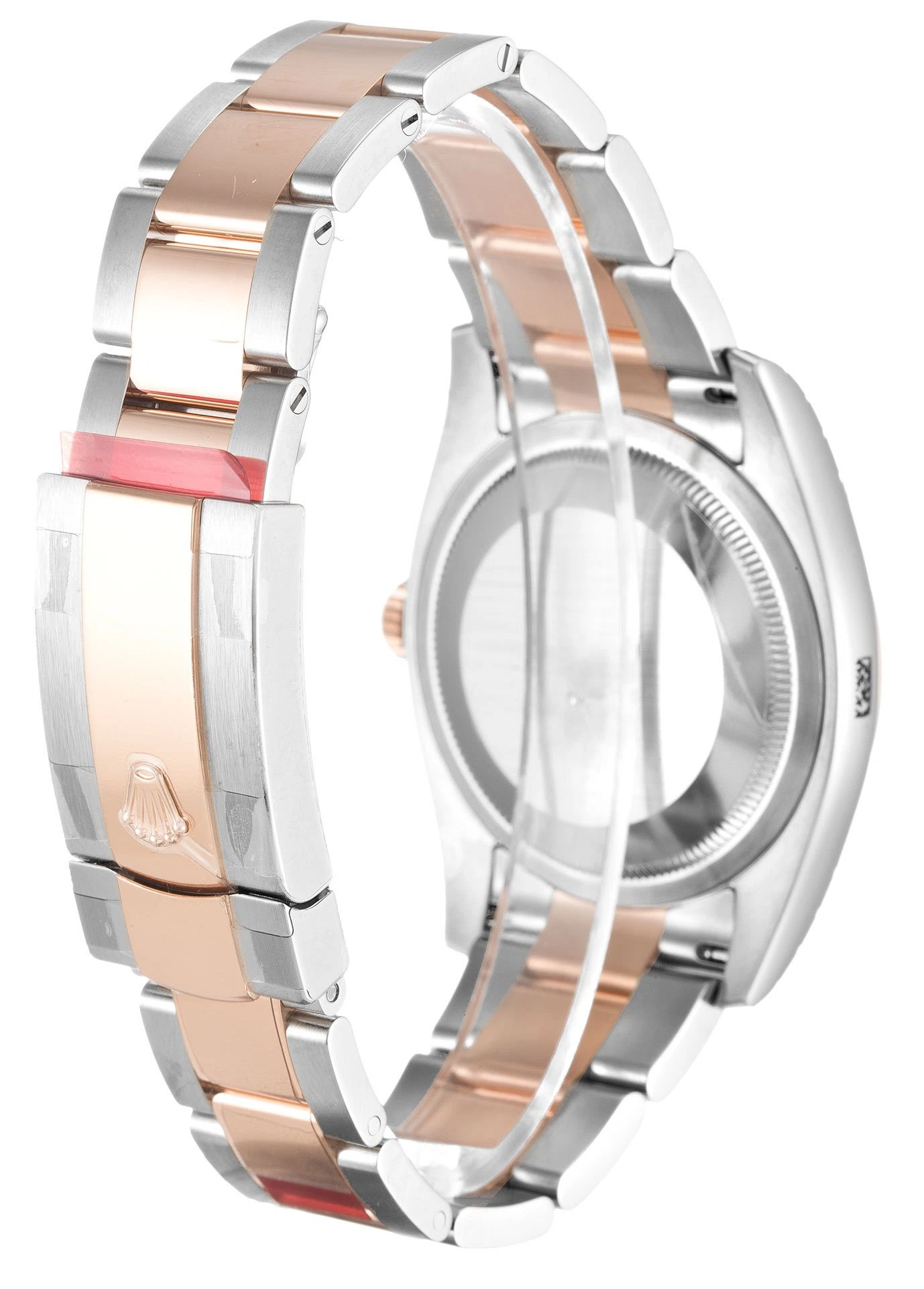 Datejust roséfarbenes Zifferblatt 116201 Schrägansicht