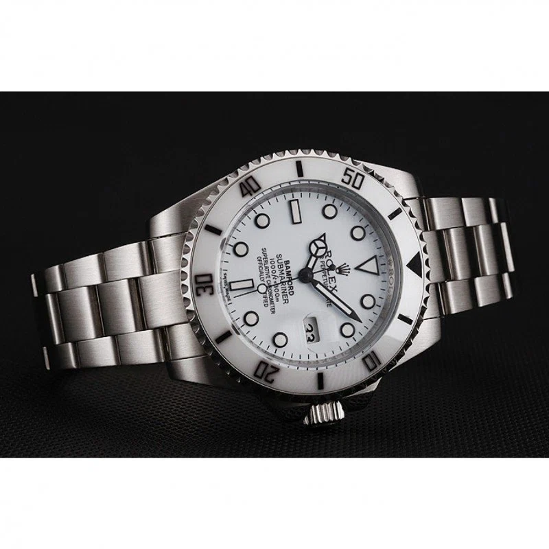 Submariner weißes Zifferblatt 1453863 Schrägansicht