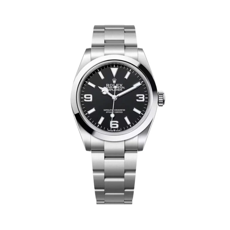 Superclone Explorer schwarzes Zifferblatt 224270