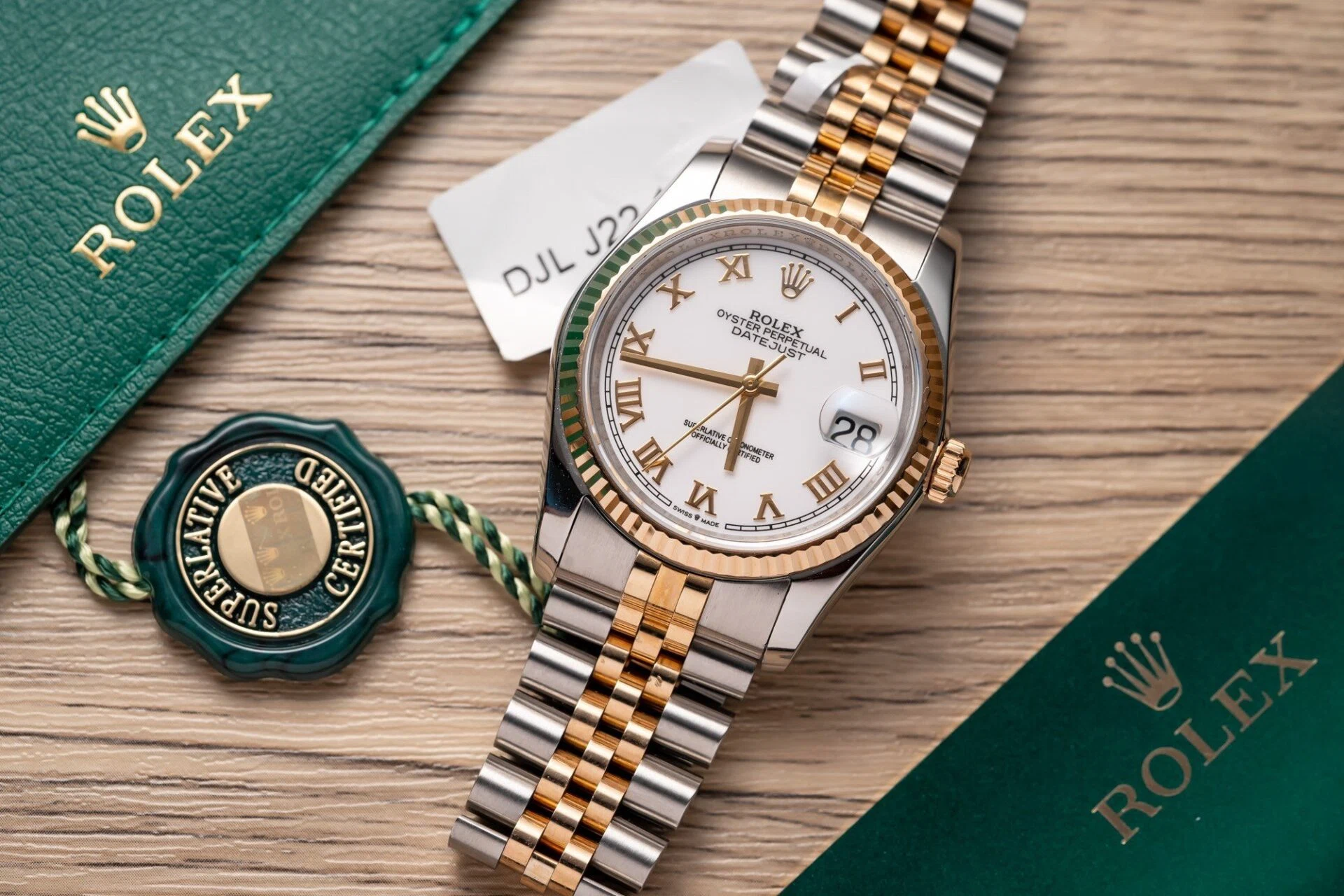 Rolex Datejust weißes Zifferblatt mit römischen Indizes 126231-0015 36 mm – Bild 2