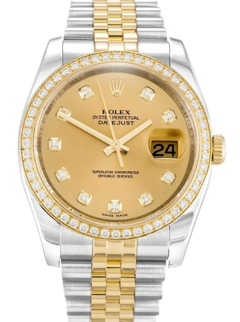 Datejust champagnerfarbenes Zifferblatt 116243