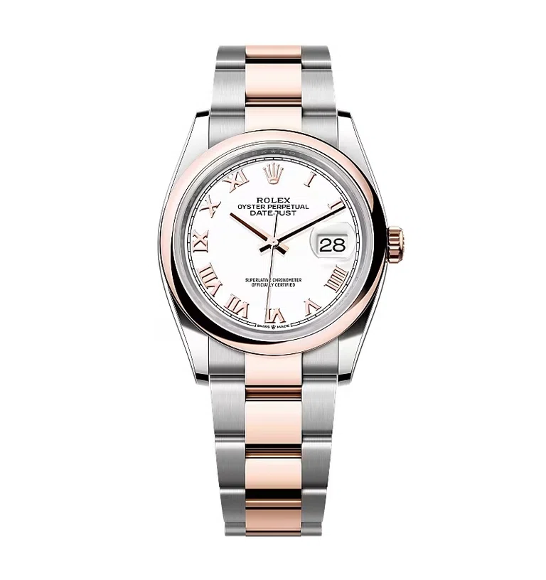 Rolex Datejust weißes Zifferblatt 126201-0016 36 mm