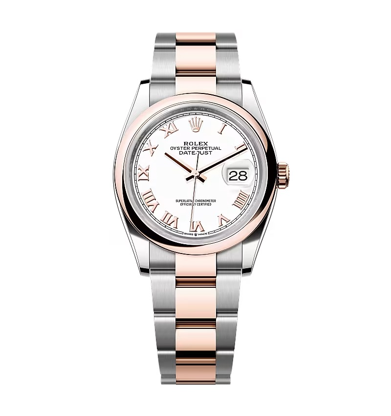 Rolex Datejust weißes Zifferblatt 126201-0016 36 mm