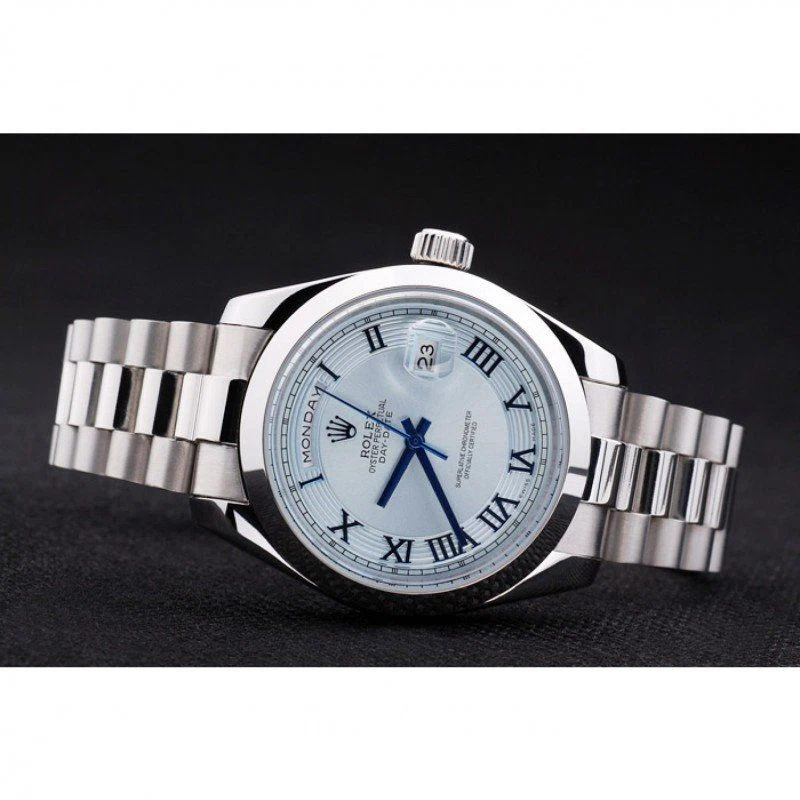 Day-Date weißes Zifferblatt RL197 Profilansicht