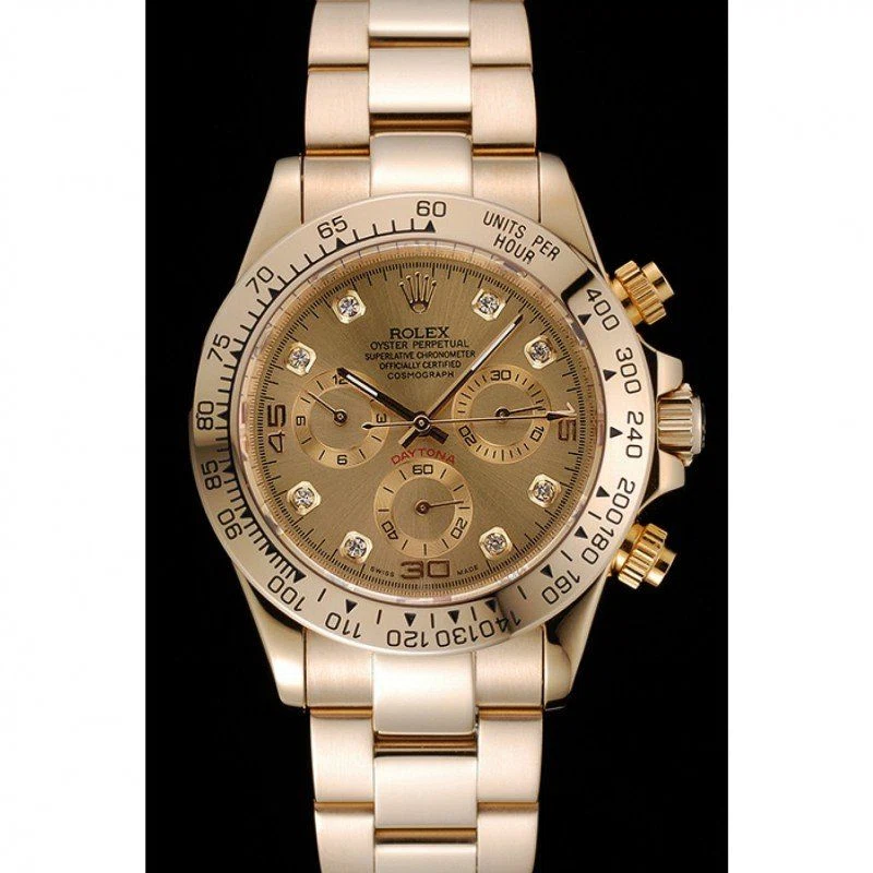 Daytona goldfarbenes Zifferblatt 1454245 Perspektivansicht