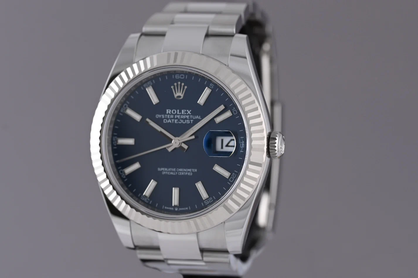 Datejust blaues Zifferblatt 126334 Oyster Designdetail