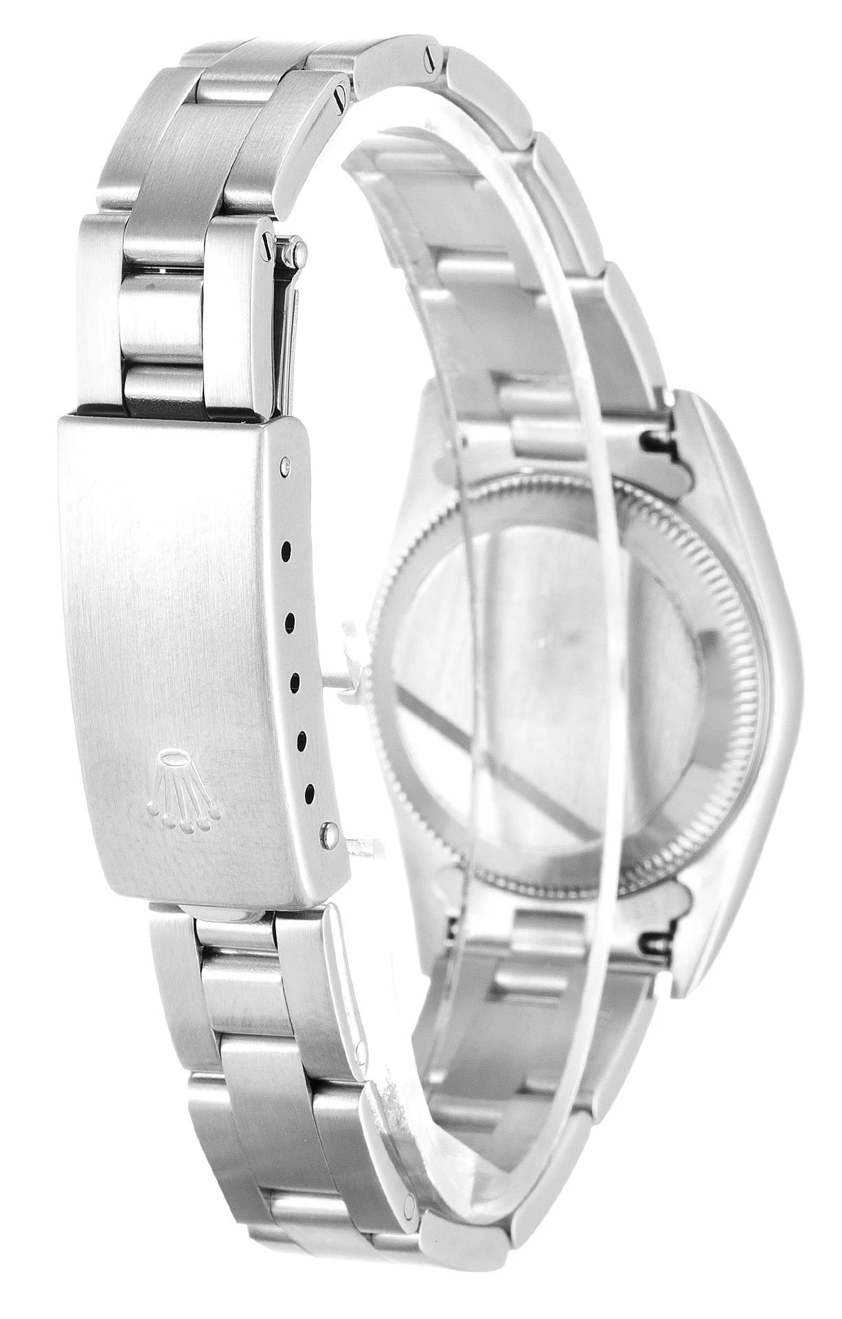 Oyster Perpetual Lady blaues Zifferblatt 76080 Schrägansicht