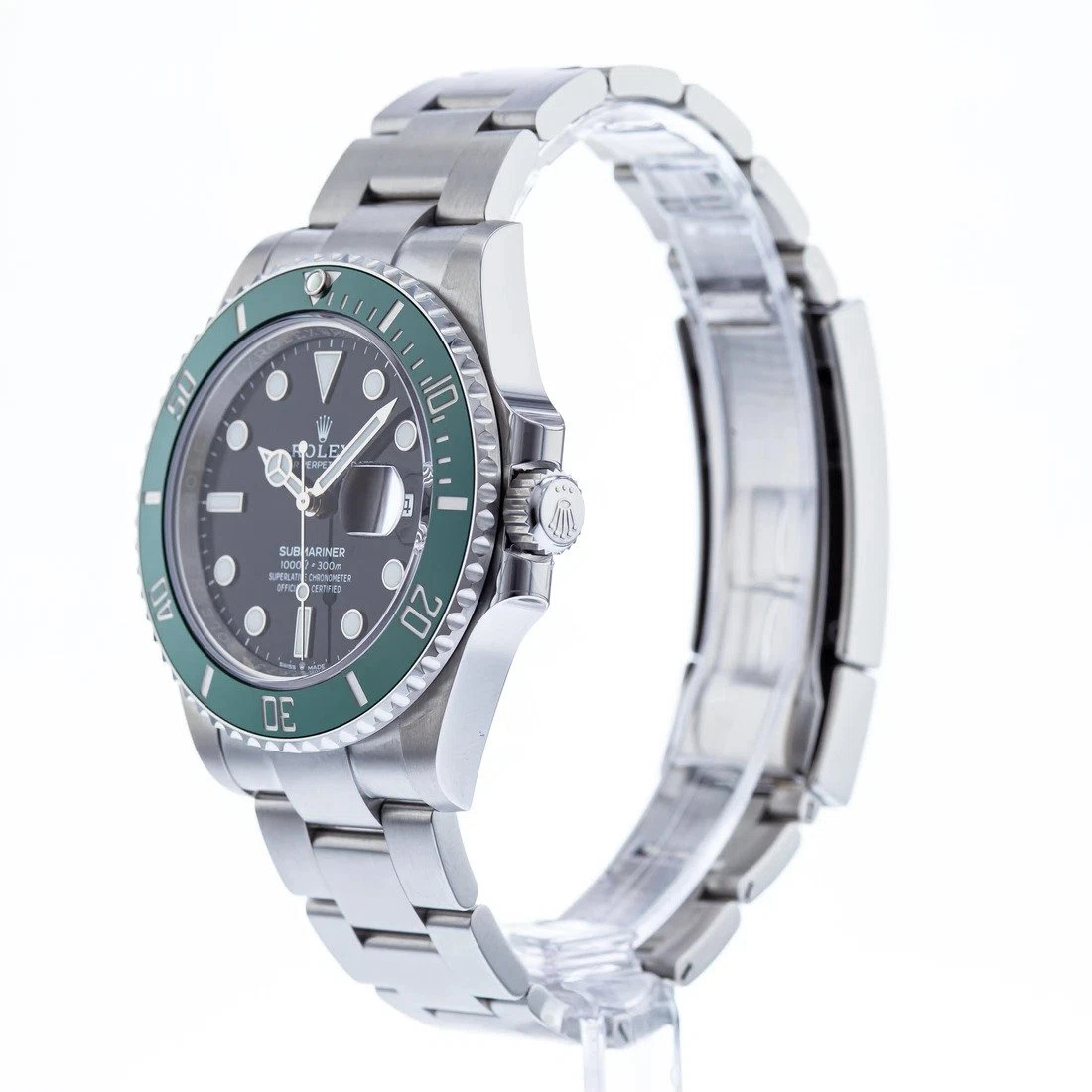Submariner schwarzes Zifferblatt 126610LV "Starbucks" Schrägansicht