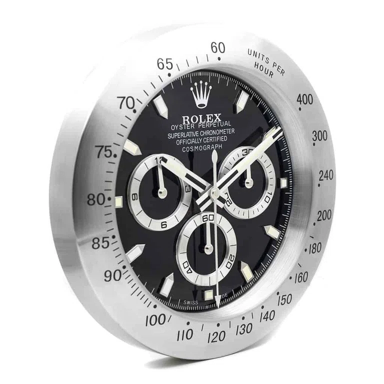 Wanduhr – DAYTONA Chronograph Schwarz