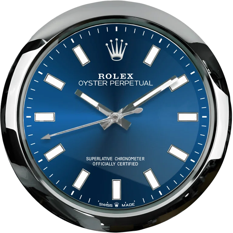 Wanduhr – OYSTER PERPETUAL Blau