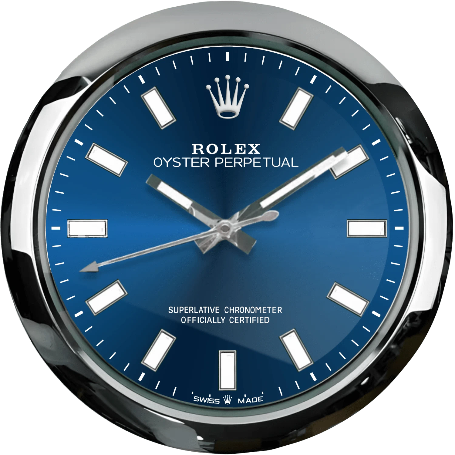 Wanduhr – OYSTER PERPETUAL Blau