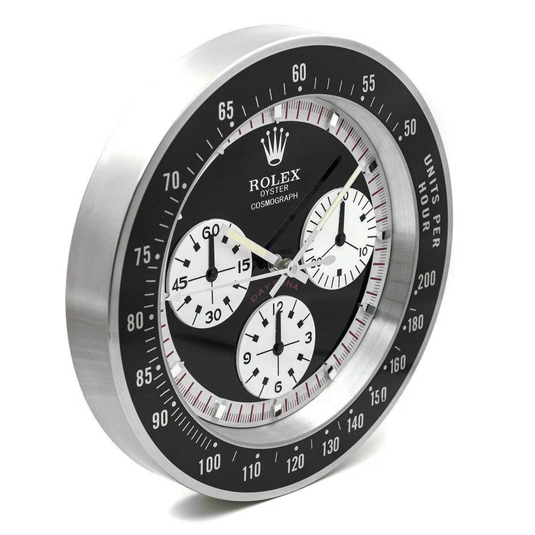 Wanduhr – DAYTONA PAUL NEWMAN Schwarz