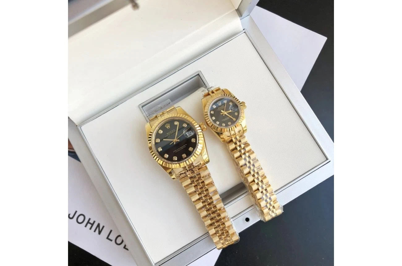Datejust Roségold/Roségold Jubilee Schwarz/Zifferblatt Nahaufnahme