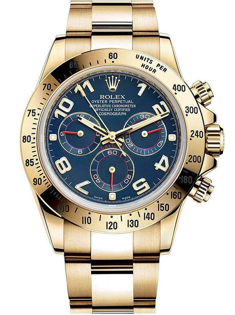 Daytona blaues Zifferblatt 116528