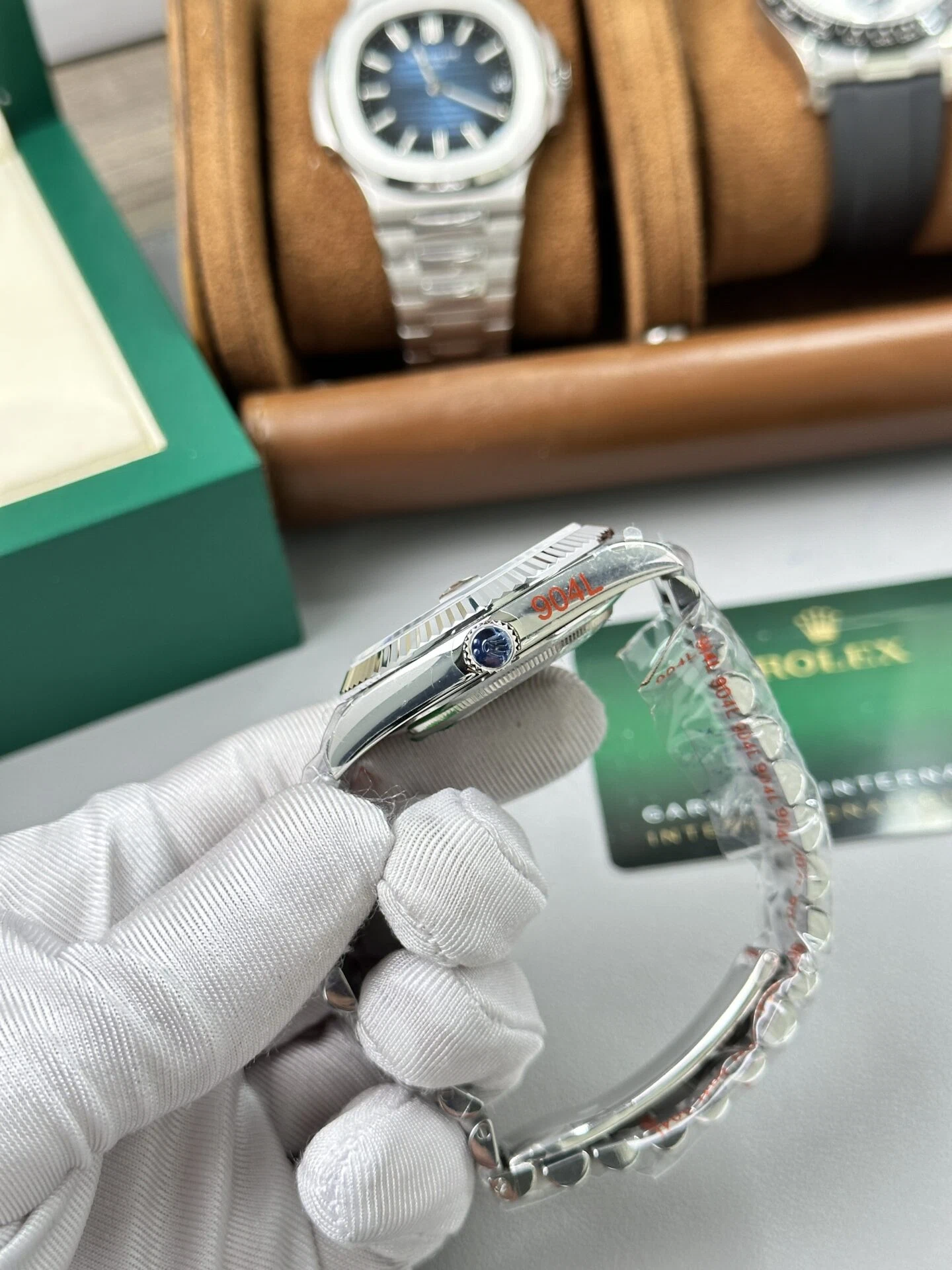 Rolex Day-Date intensivschwarzes Zifferblatt mit Diamantbesatz 228236-0004 40 mm – Superclone – Bild 5