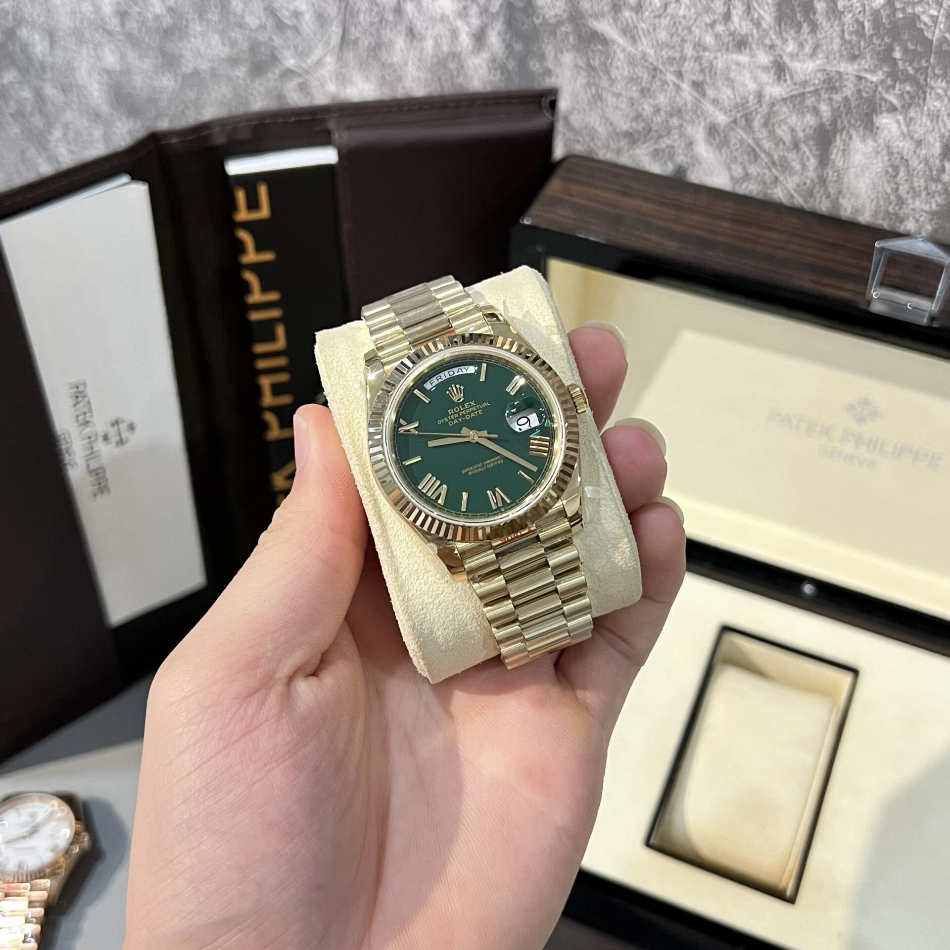 Rolex Day-Date grünes Zifferblatt 228238-0061 40 mm – Superclone – Bild 4
