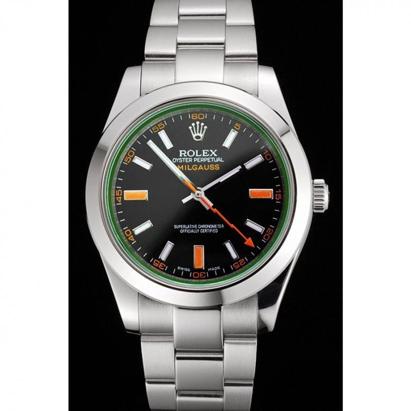 Superclone Milgauss schwarzes Zifferblatt REP016836 Perspektivansicht