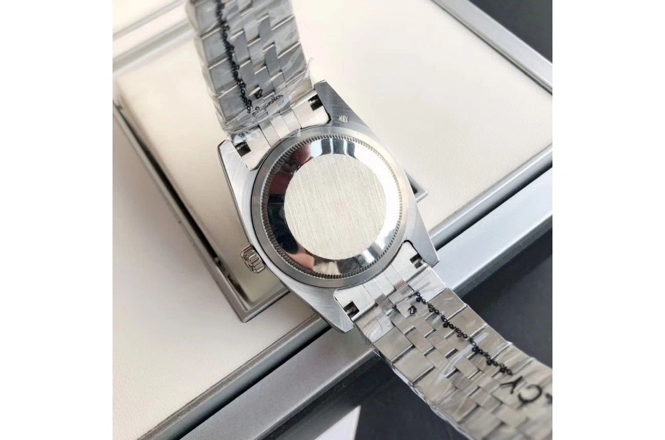 Datejust Edelstahl/Edelstahl Jubilee Grün/Diamantindizes Stilansicht