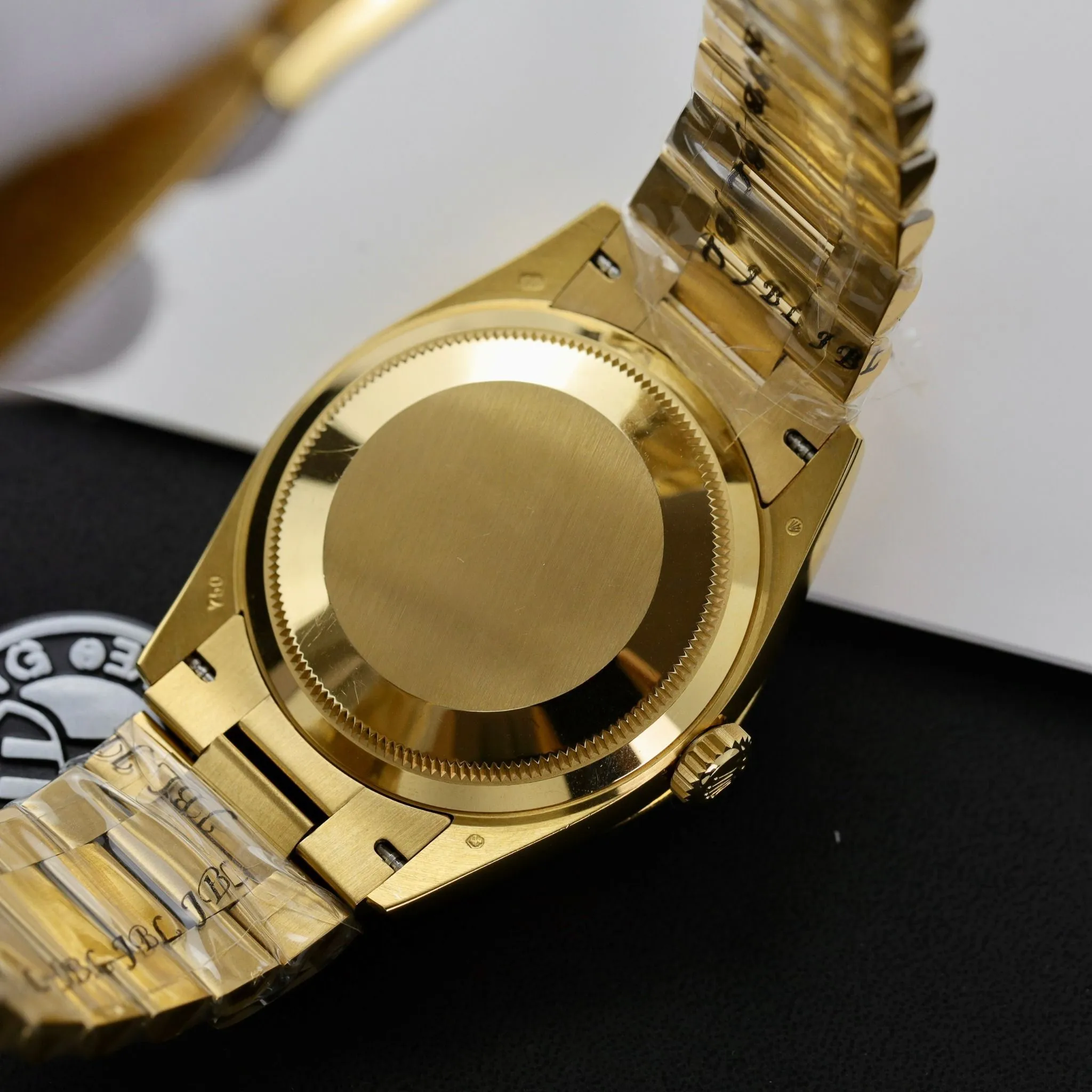 Day Date Zifferblatt mit Diamantbesatz mit Diamantbesatz Lünette Presidential Armband