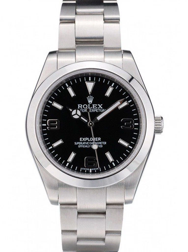 Superclone Explorer schwarzes Zifferblatt 42002