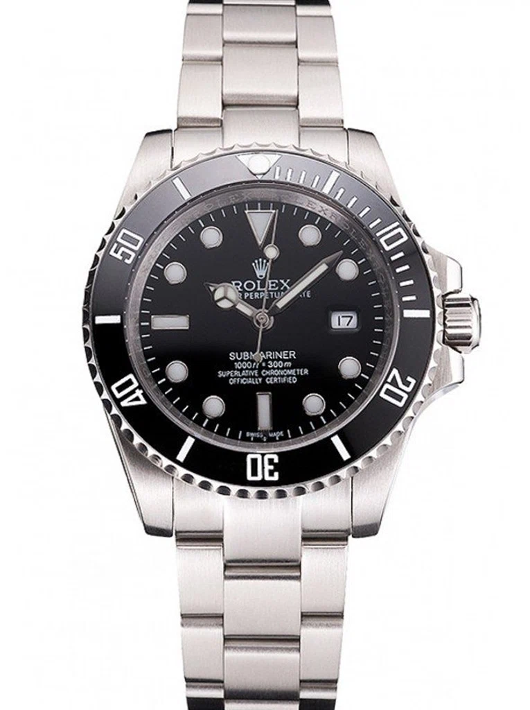 Superclone Submariner schwarzes Zifferblatt PR16233P