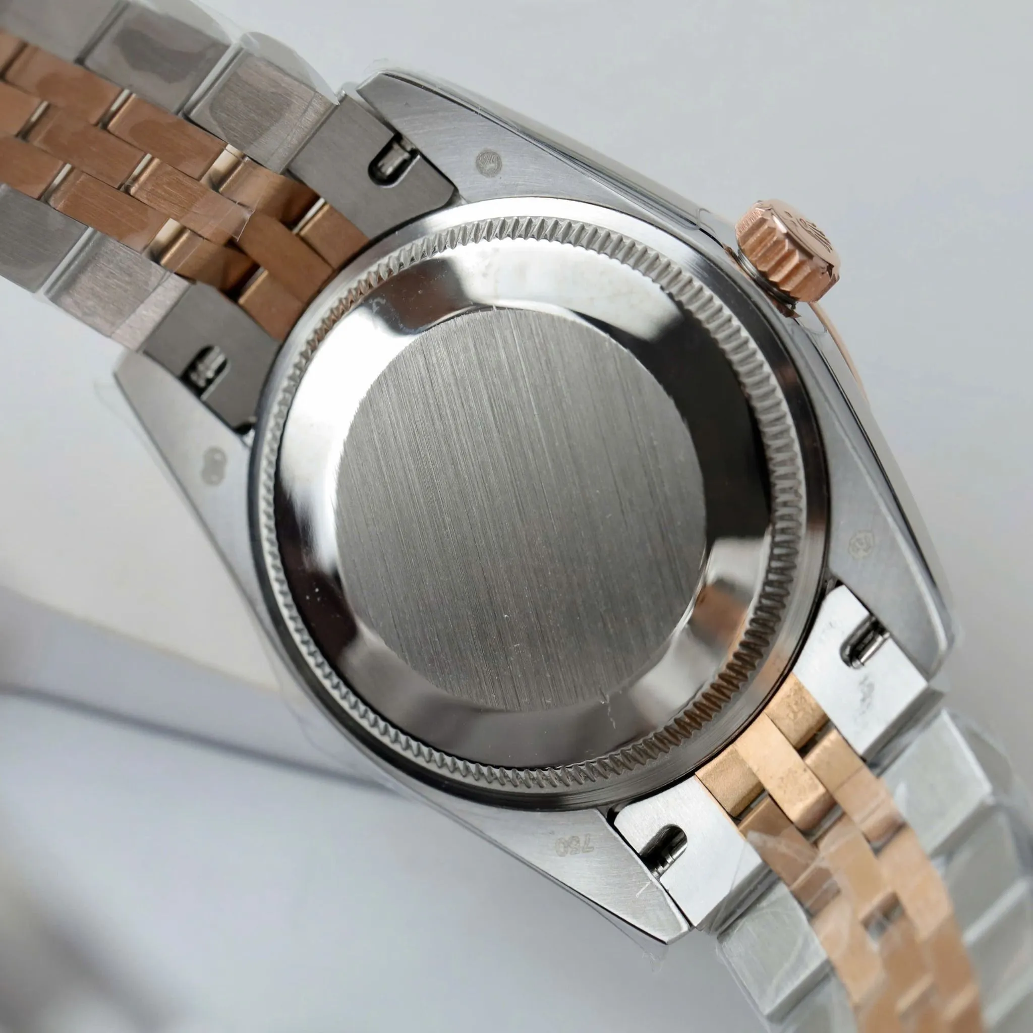 Datejust schokoladenbraunes Zifferblatt Geriffelt Lünette Jubilee Armband