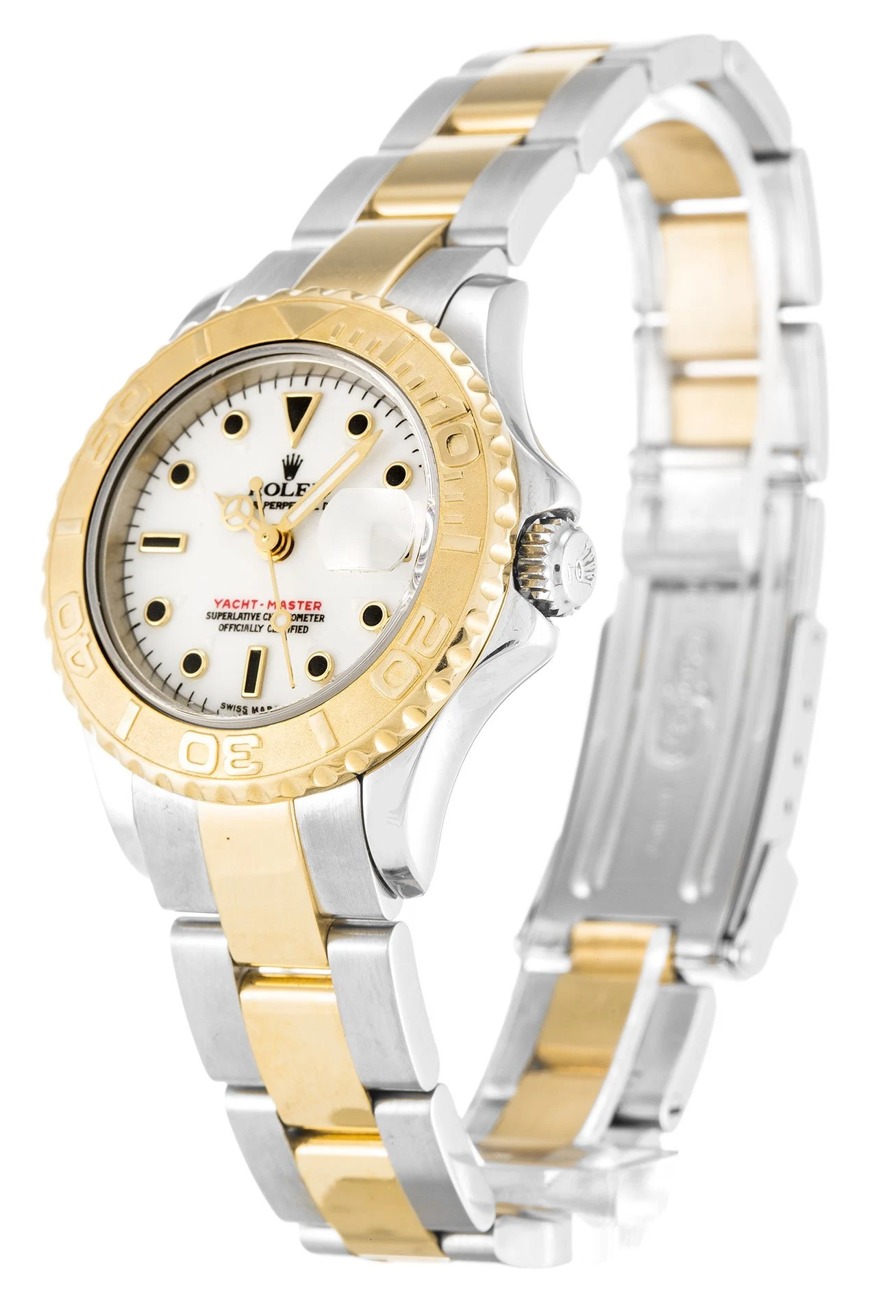 Yacht-Master weißes Zifferblatt 169623 Perspektivansicht