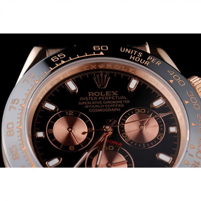 Daytona schwarzes Zifferblatt REP016831 Verarbeitungsdetail