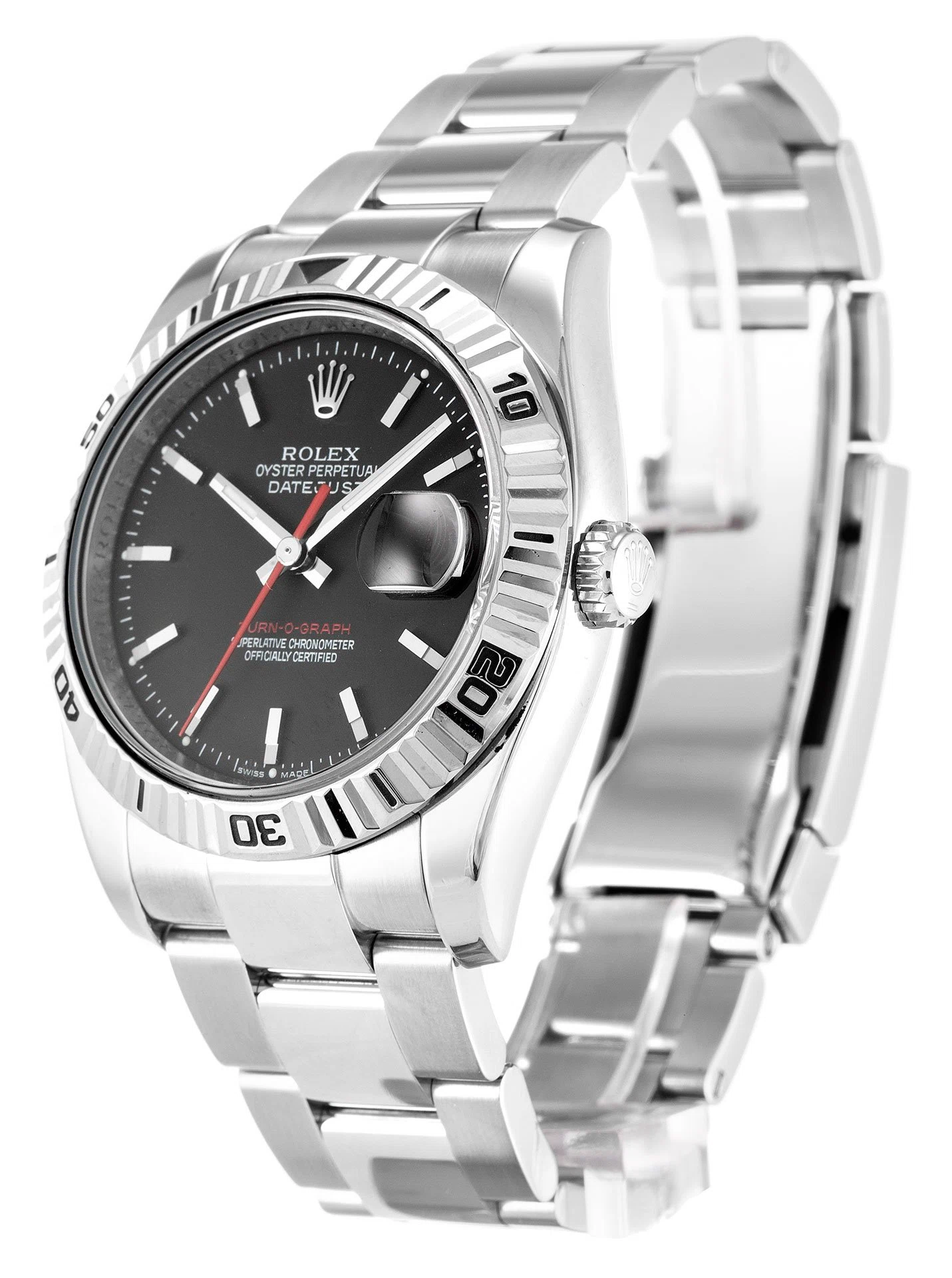 Datejust Turn-O-Graph graues Zifferblatt 116264-2 Perspektivansicht
