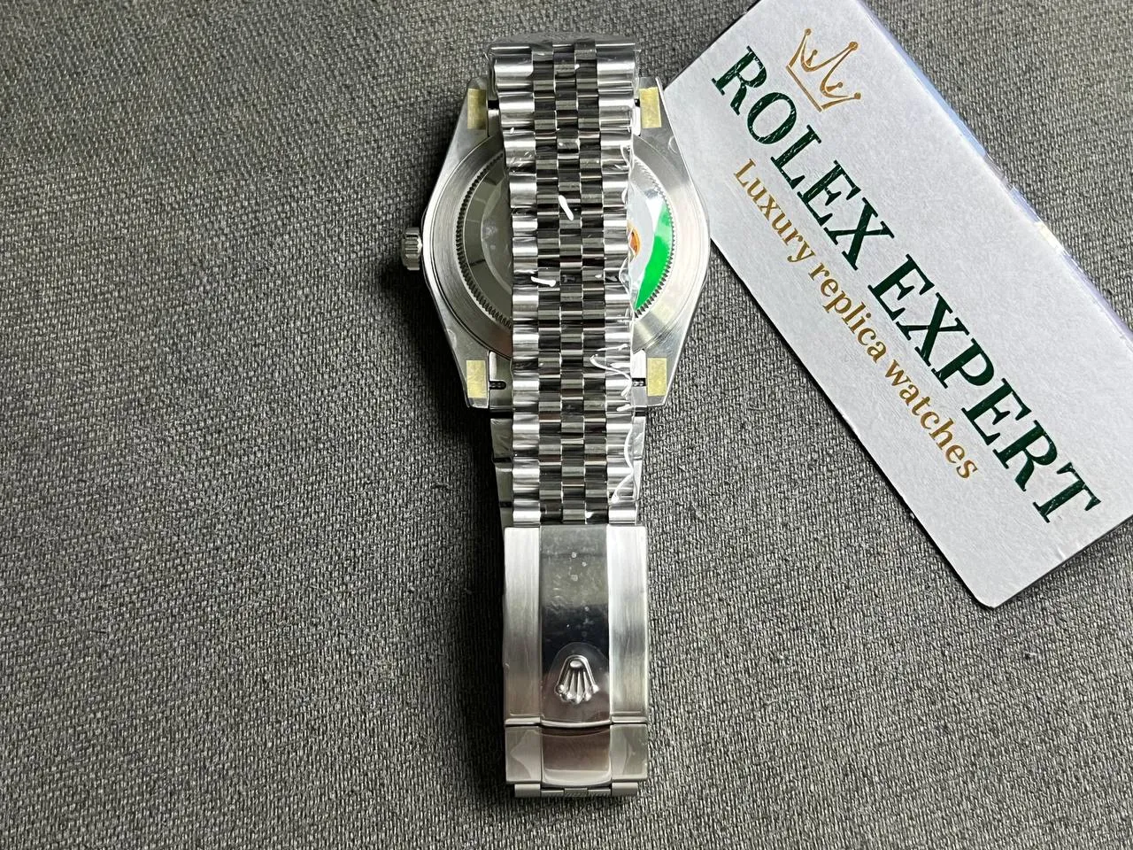 Superclone Datejust grünes Zifferblatt 126334 Jubilee Schrägansicht