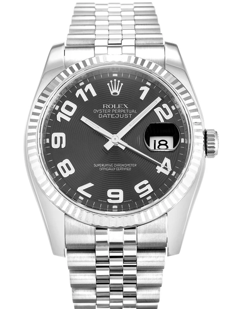 Datejust schwarzes Zifferblatt 116234
