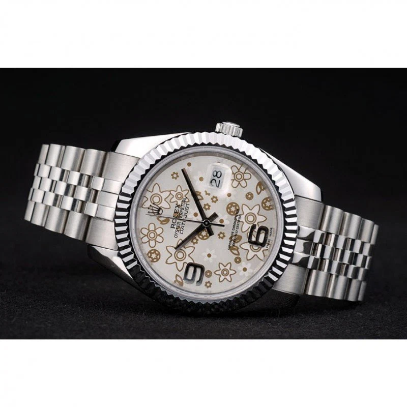 Datejust silberfarbenes Zifferblatt 41983 Designdetail