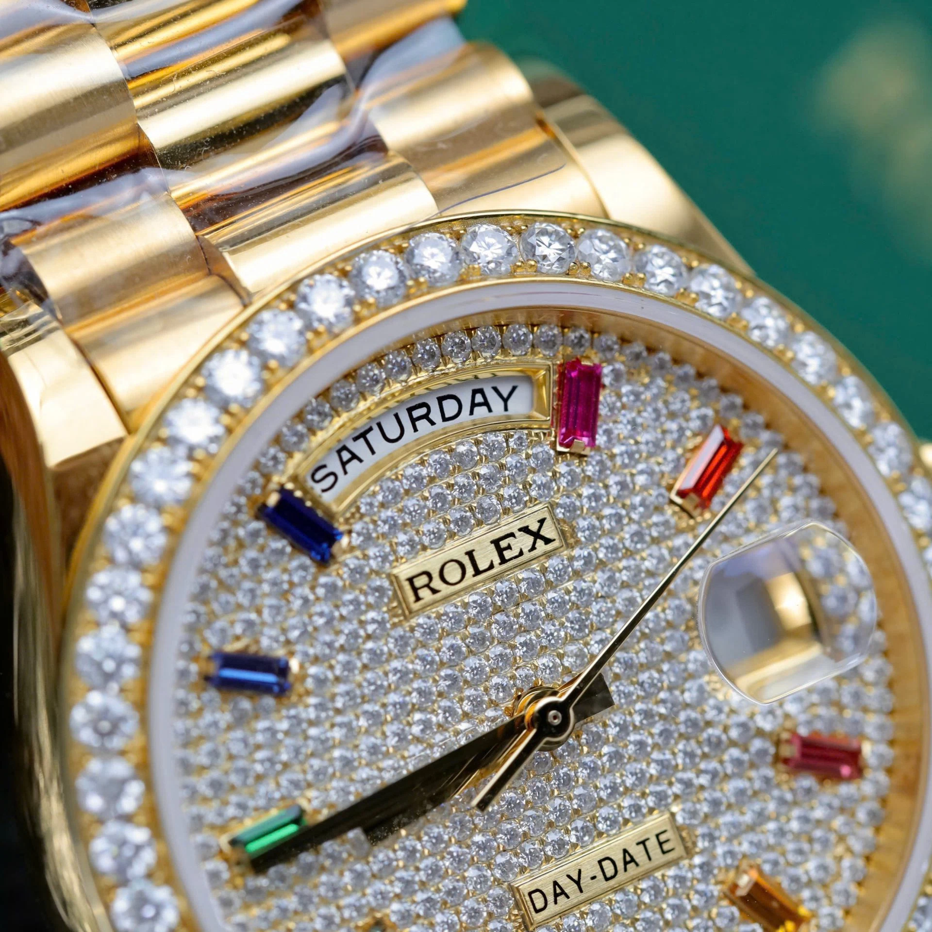 Rolex Day-Date mit Diamantbesatz-Pavé Zifferblatt 128348rbr-0030 36 mm – Superclone – Bild 6