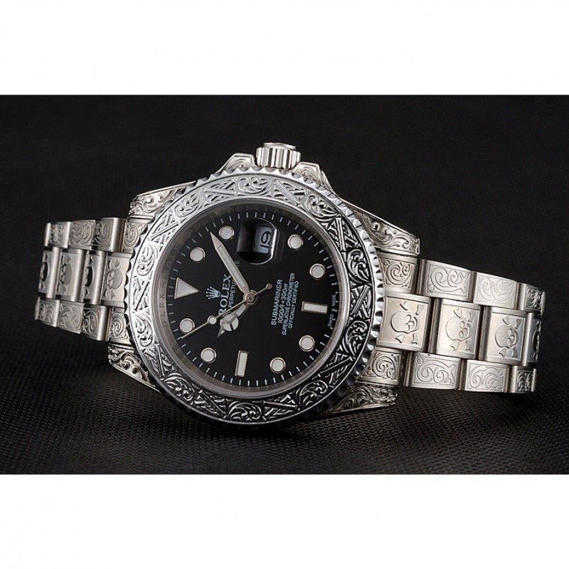 Superclone Submariner schwarzes Zifferblatt 1454093 Designdetail