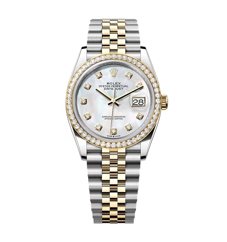 Rolex Datejust Perlmutt-Zifferblatt mit Diamantbesatz 126283RBR-0009 36 mm