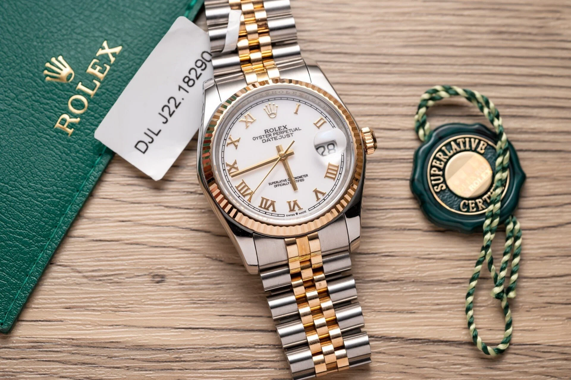 Rolex Datejust weißes Zifferblatt mit römischen Indizes 126231-0015 36 mm – Bild 3