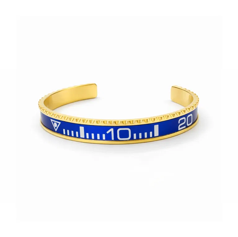 Blau Submariner Gold Tone Titanstahl-Armspange