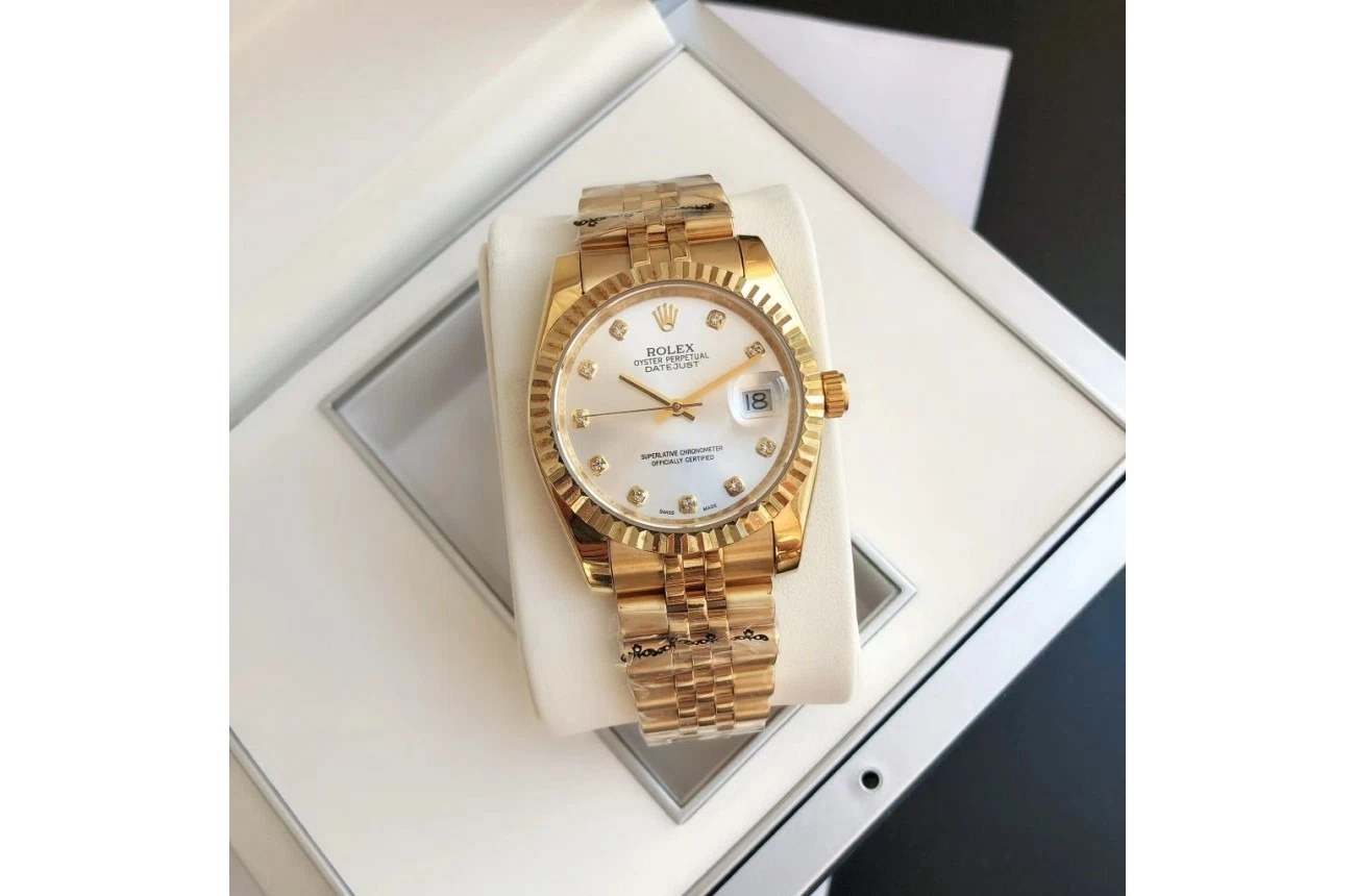 Datejust Roségold/Roségold Jubilee Silber/Zifferblatt Nahaufnahme