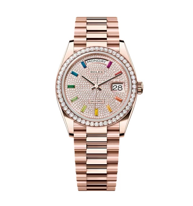 Rolex Day-Date mit Diamantbesatz-Pavé Zifferblatt 128345rbr-0042 36 mm – Superclone