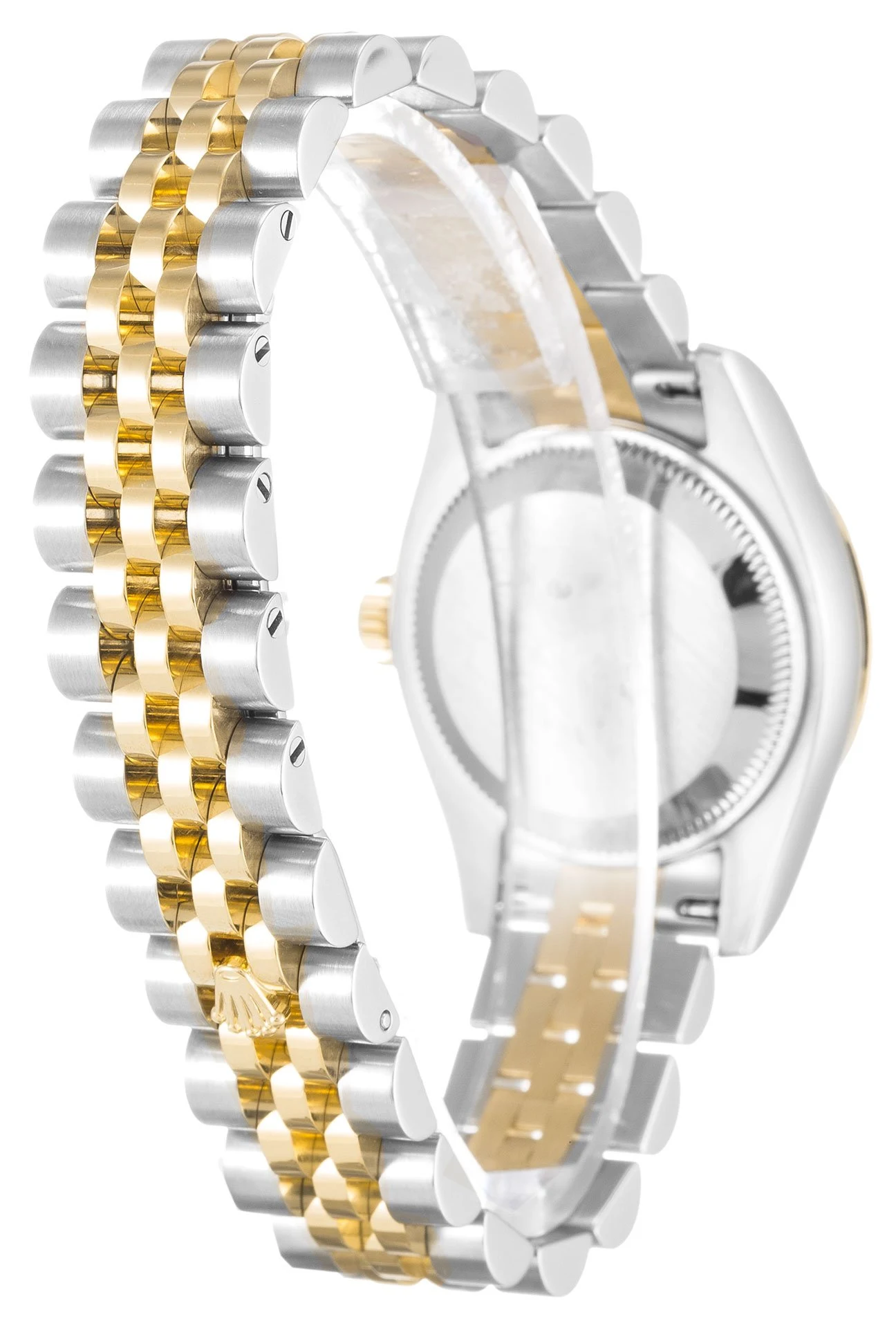 Lady-Datejust champagnerfarbenes Zifferblatt 179313 Schrägansicht