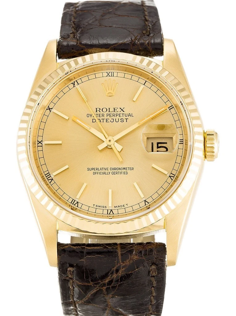 Datejust champagnerfarbenes Zifferblatt 16238
